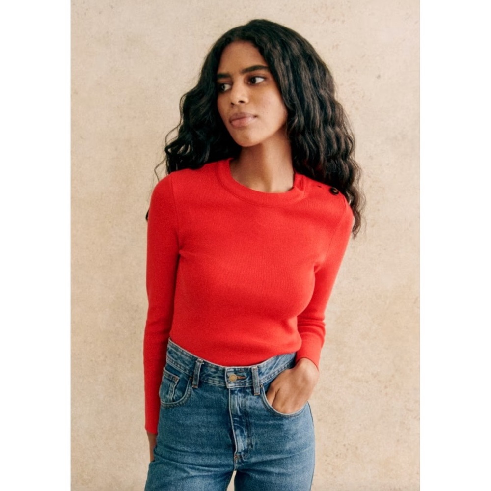 Sezane Matthis Sweater Red